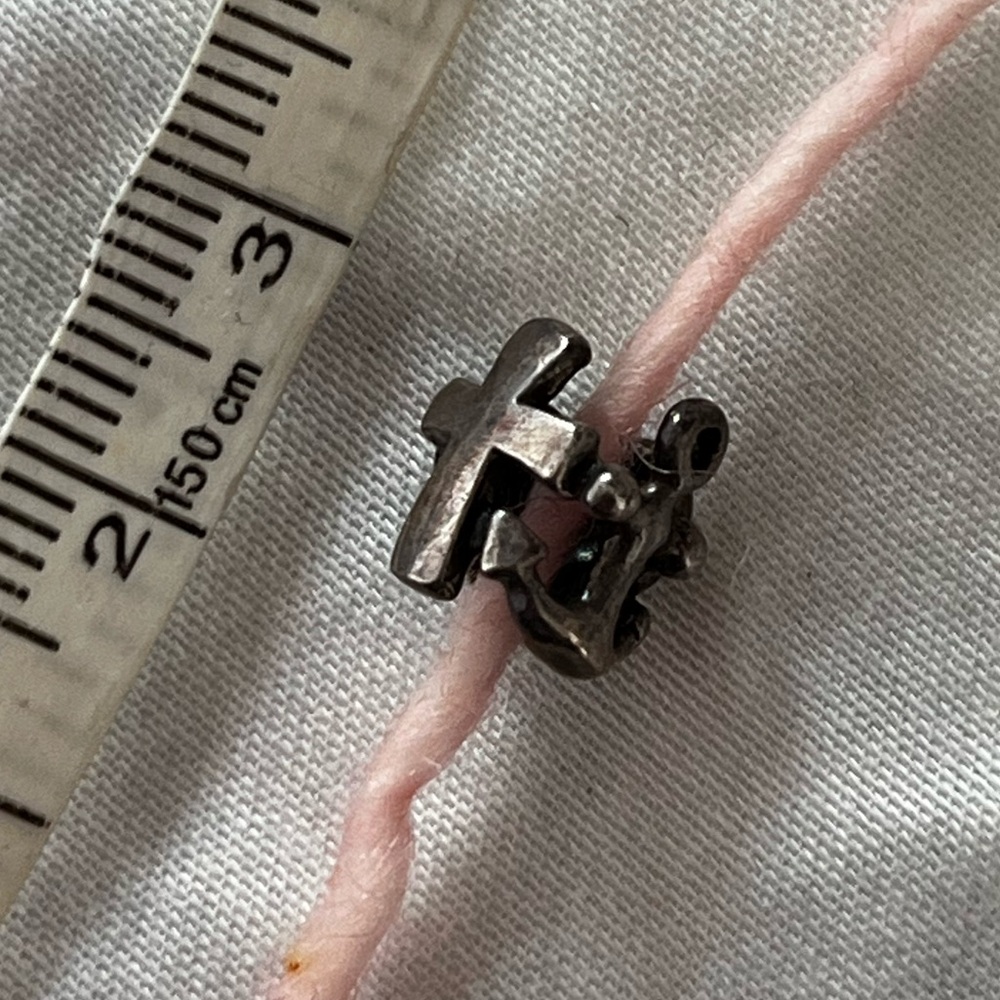 Vintage Silver Faith/Hope/Charity slide charm